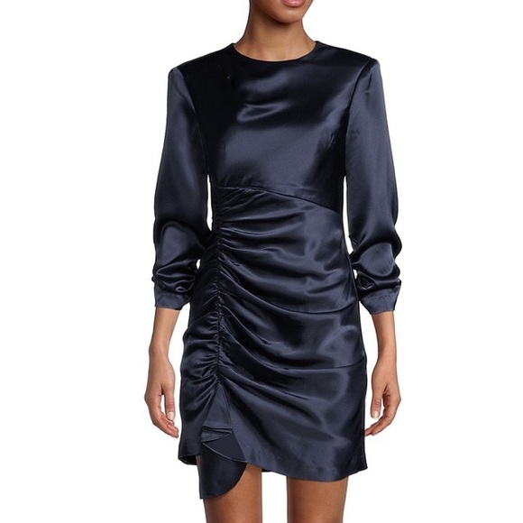 Revolve Cinq a Sept Smooth Satin Natalia Dress Pink Azalea Size 10 - Picture 4 of 5